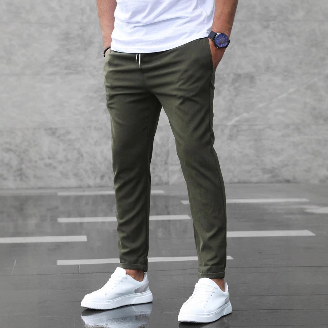 Heren Straight-Leg Broek – Modern & Comfortabele