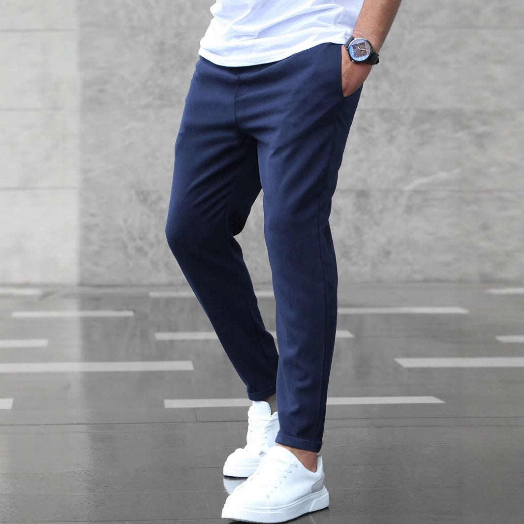 Heren Straight-Leg Broek – Modern & Comfortabele