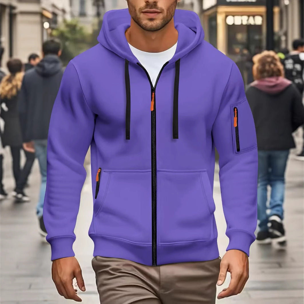 Heren Gevoerde Warme Cardigan - Met Capuchon
