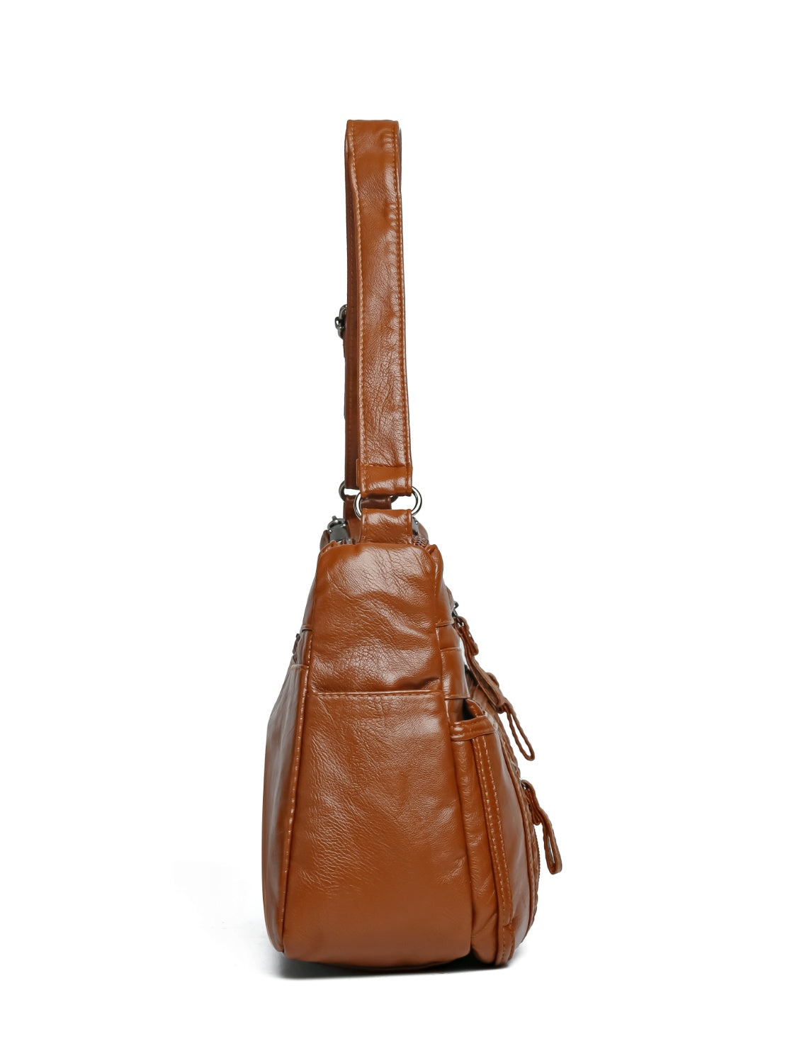 PU Leather Adjustable Strap Shoulder Bag