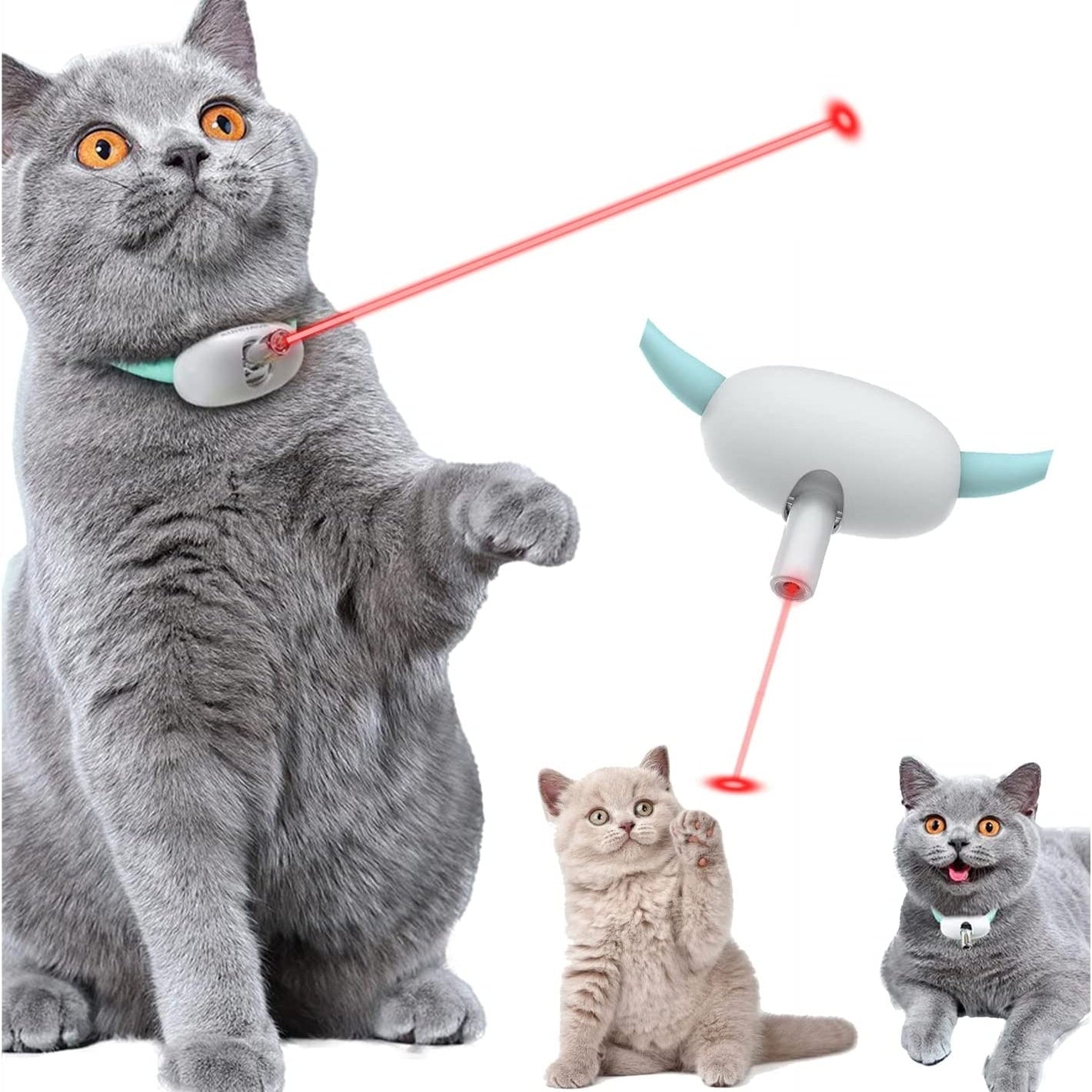 Slimme Kattenhalsband - Laser & USB Oplaadbaar