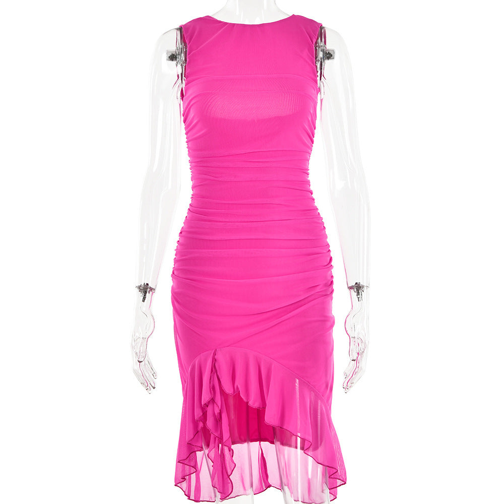 Dames Elegante Mid-Length Nauwsluitende Jurk