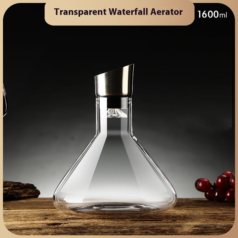 Iceberg Waterfall Wijnkaraf – Kristal Glas Decanter met Traploze Filtratie