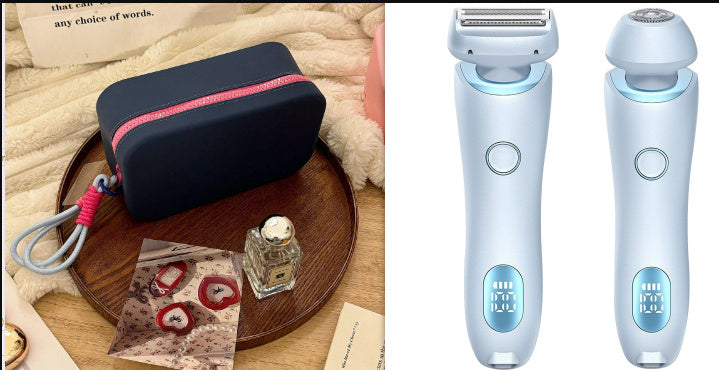 2-in-1 Elektrisch Scheerapparaat voor Vrouwen – Pijnloos, Waterdicht en USB Oplaadbaar