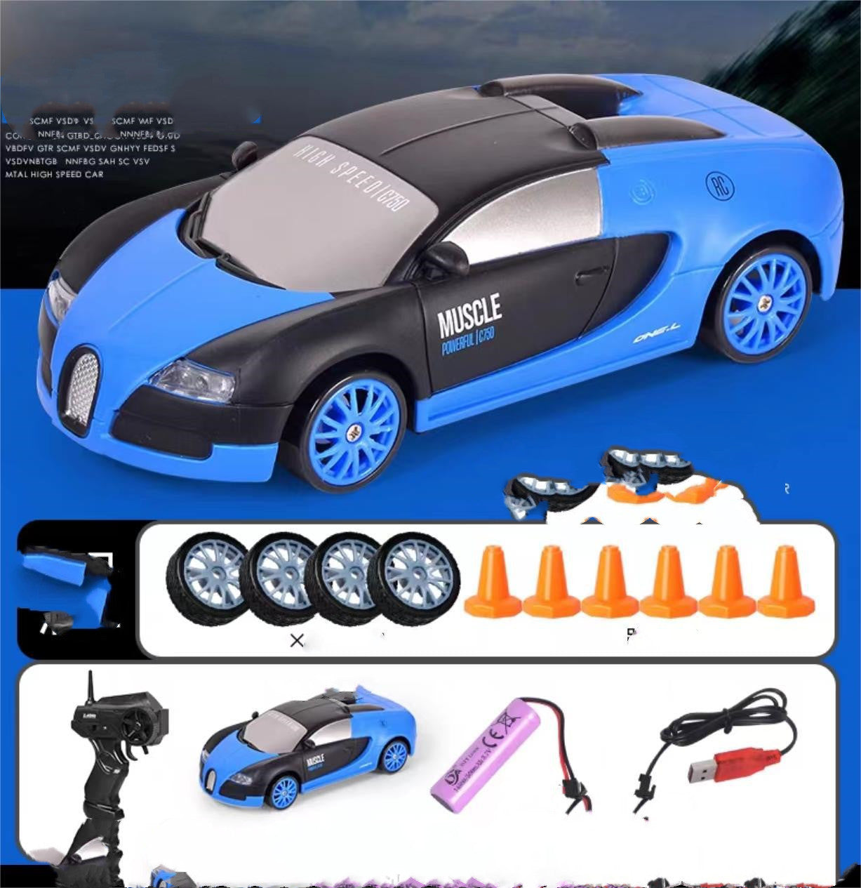 2.4G RC Drift Auto – 4WD Racewagen met Afstandsbediening voor Kinderen