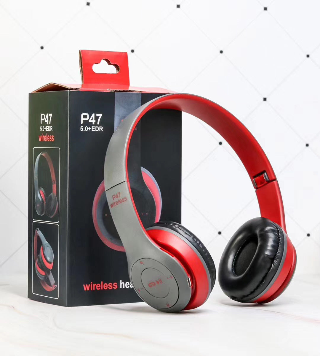 Draadloze Bluetooth Headset – Opvouwbare Koptelefoon met Bass & Microfoon