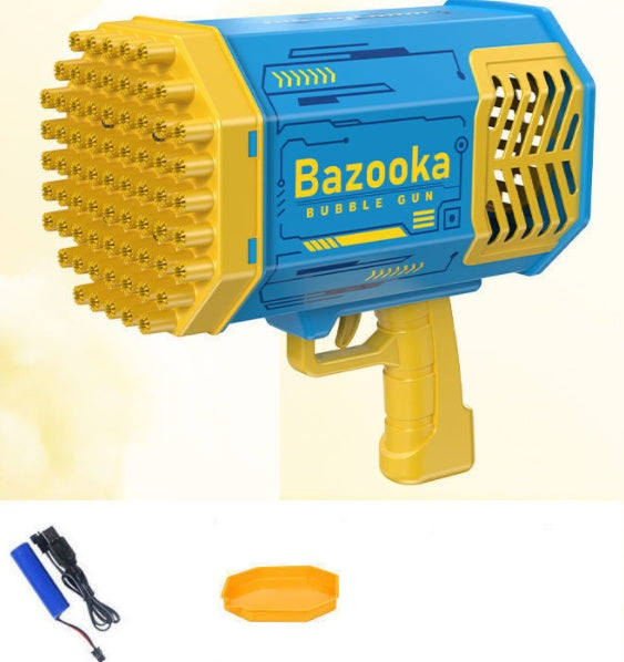 Bubble Gun Rocket – 69 Gaatjes Bellenblaas Speelgoed met Licht & Automatische Blazer