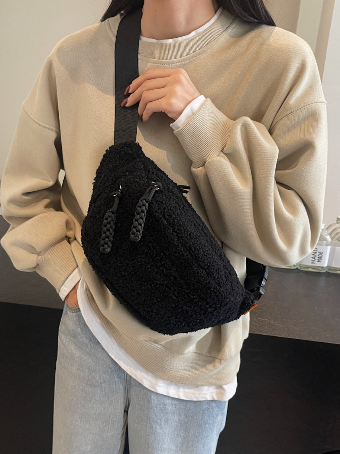 Sherpa Crossbody tas met verstelbare riem