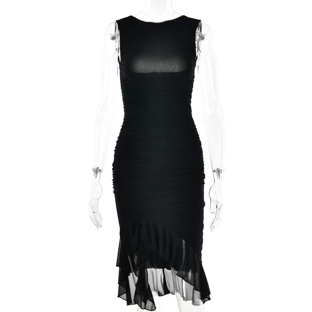 Dames Elegante Mid-Length Nauwsluitende Jurk