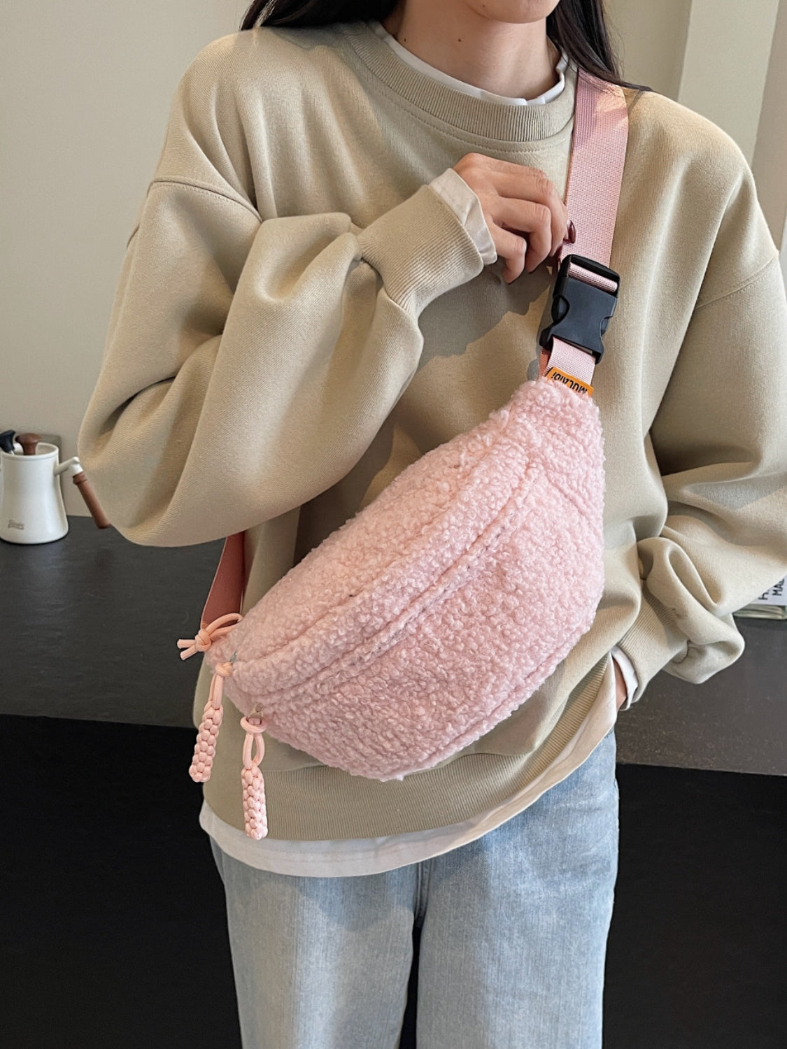 Sherpa Crossbody tas met verstelbare riem