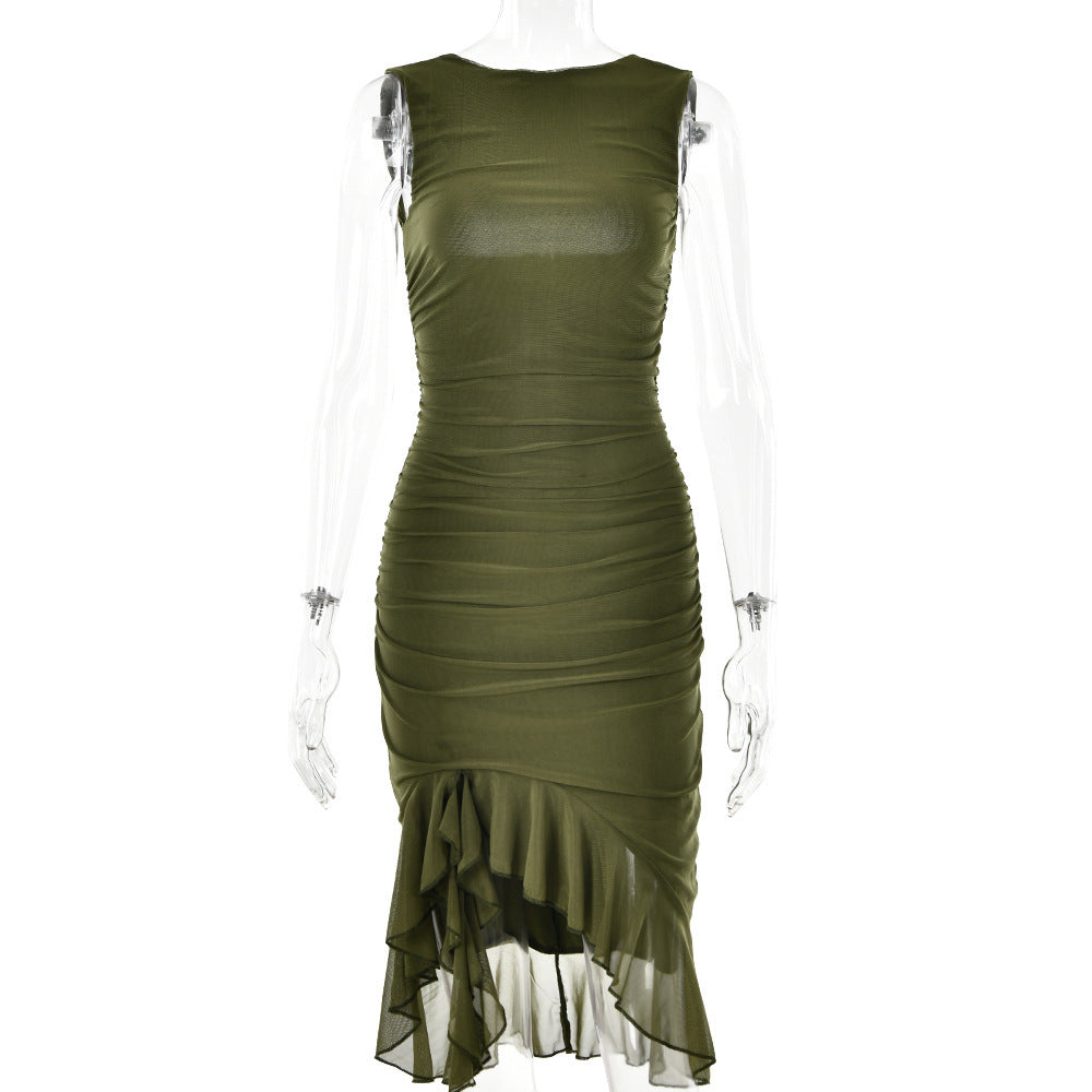 Dames Elegante Mid-Length Nauwsluitende Jurk
