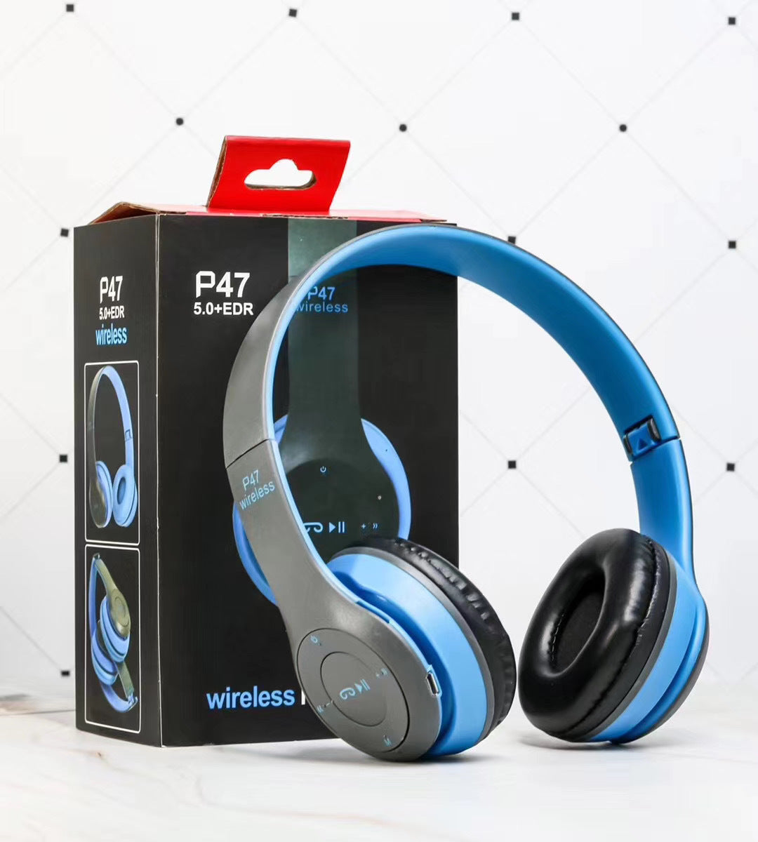 Draadloze Bluetooth Headset – Opvouwbare Koptelefoon met Bass & Microfoon