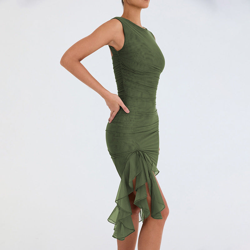 Dames Elegante Mid-Length Nauwsluitende Jurk