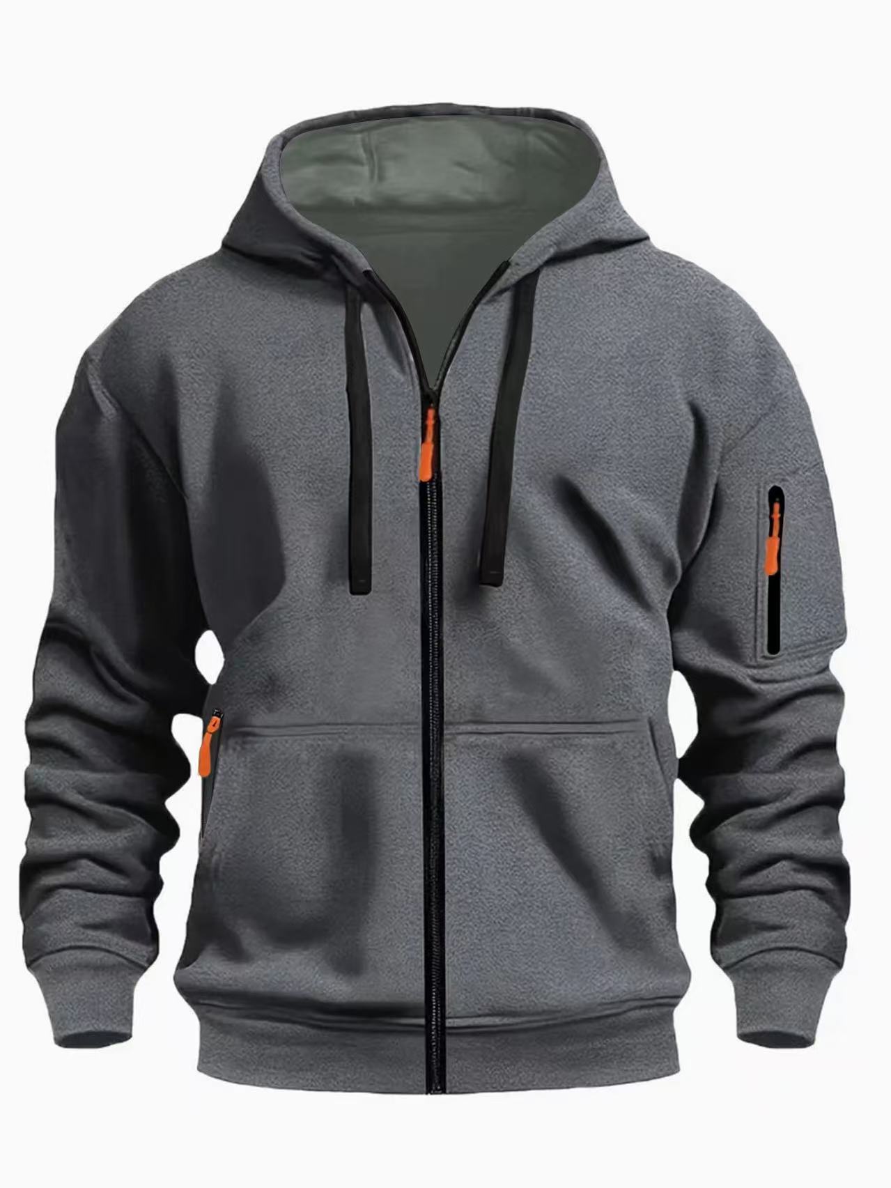 Heren Gevoerde Warme Cardigan - Met Capuchon