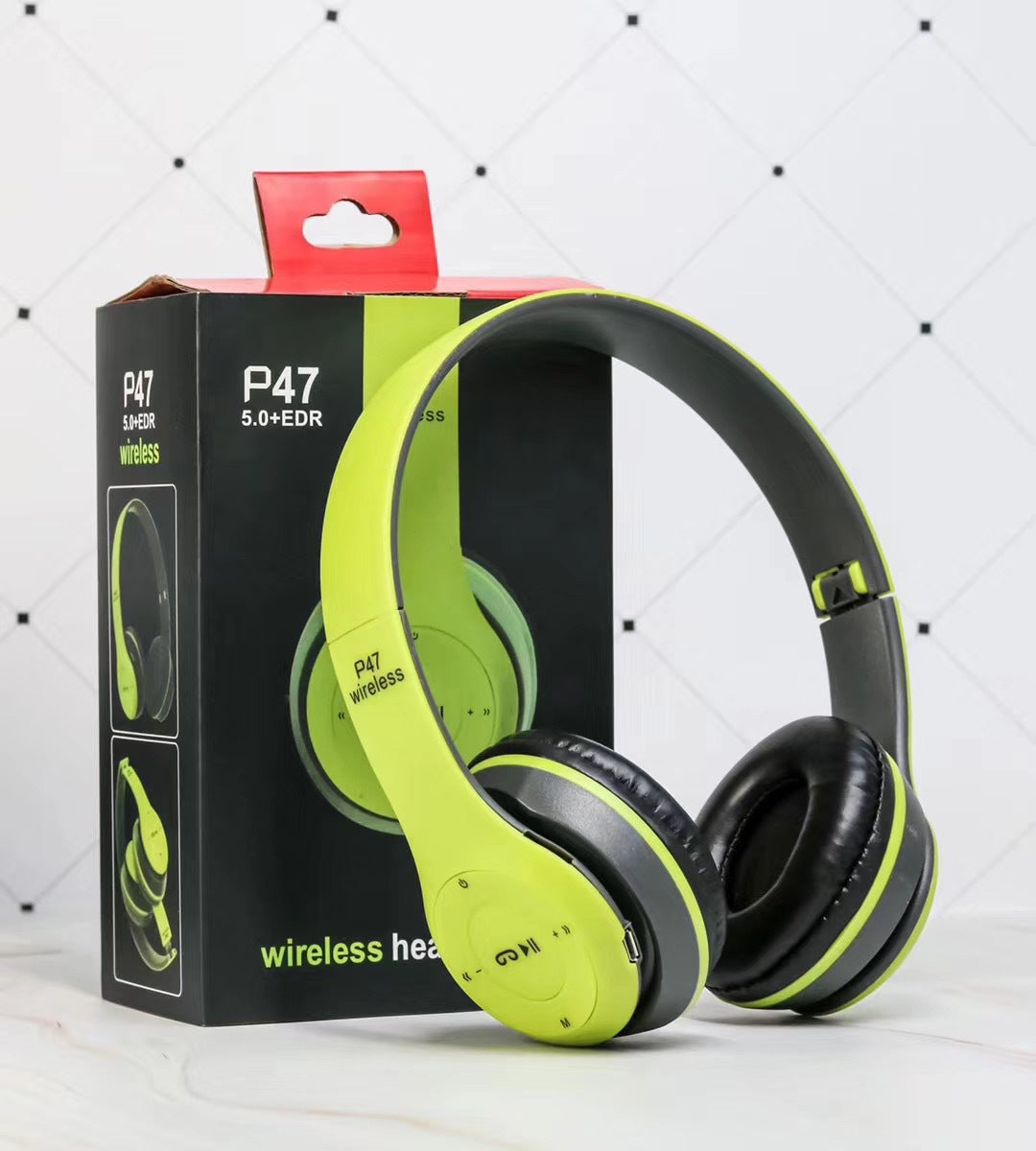 Draadloze Bluetooth Headset – Opvouwbare Koptelefoon met Bass & Microfoon