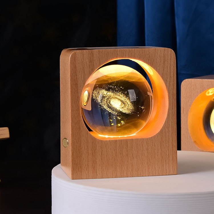 Sfeervol Kristallen Nachtlampje – Dimbaar met Touch | USB & Draadloos