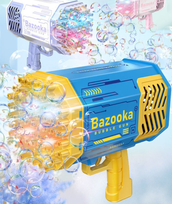 Bubble Gun Rocket – 69 Gaatjes Bellenblaas Speelgoed met Licht & Automatische Blazer