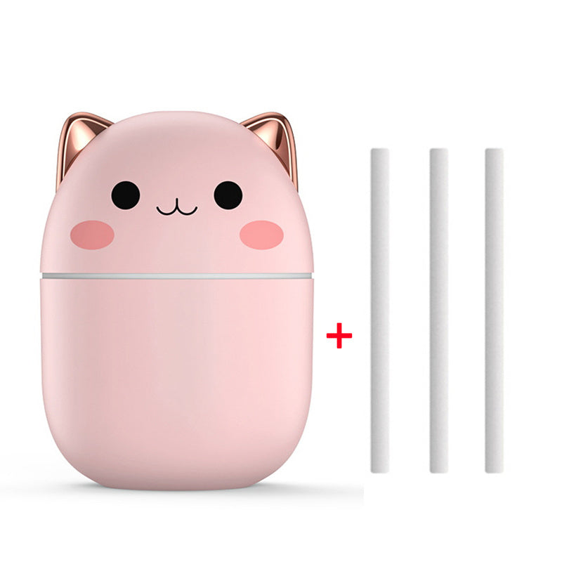 Kat Design Luchtbevochtiger – Stille USB Aroma Diffuser met LED & Koele Mist