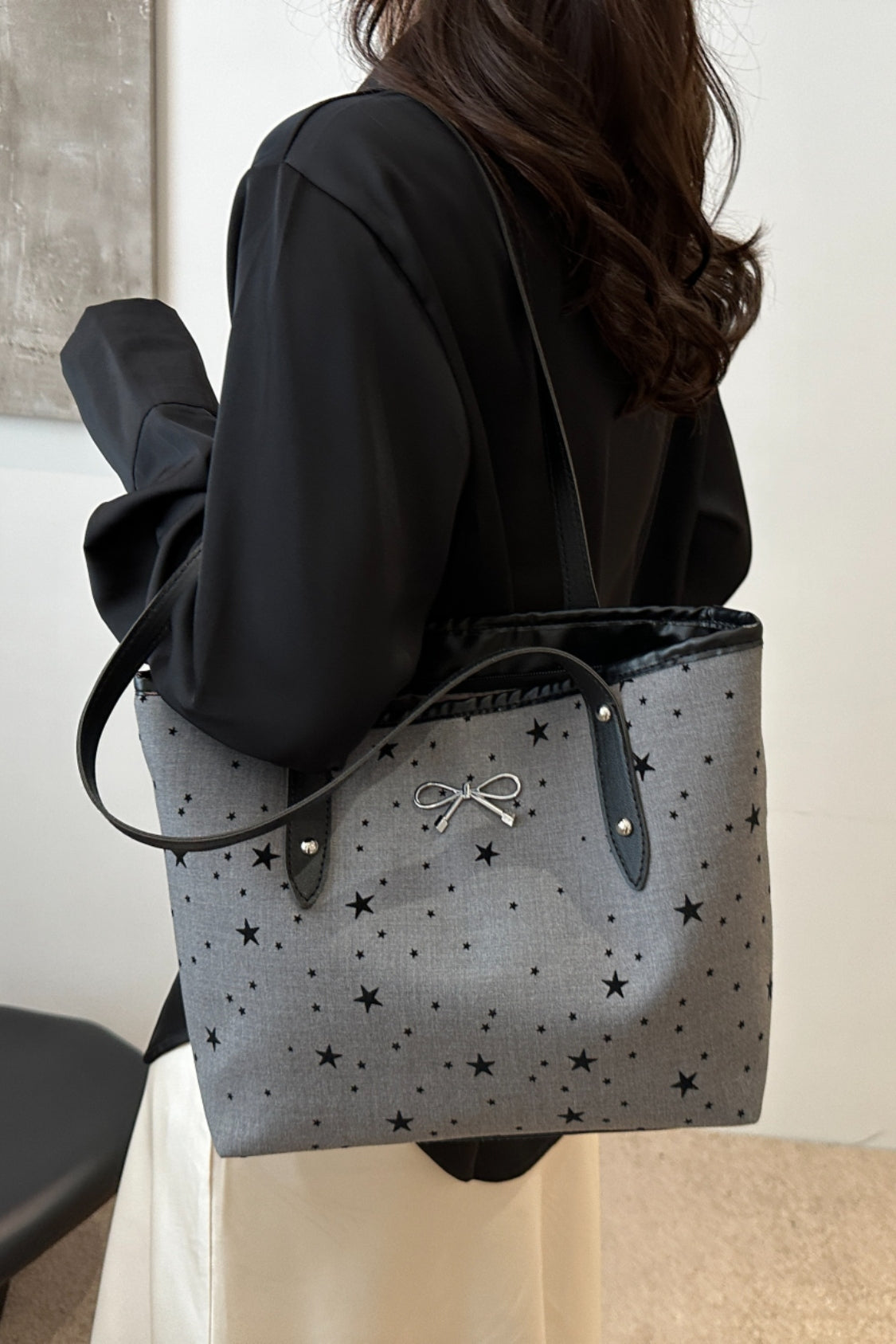 Polyester Tote Bag met strik