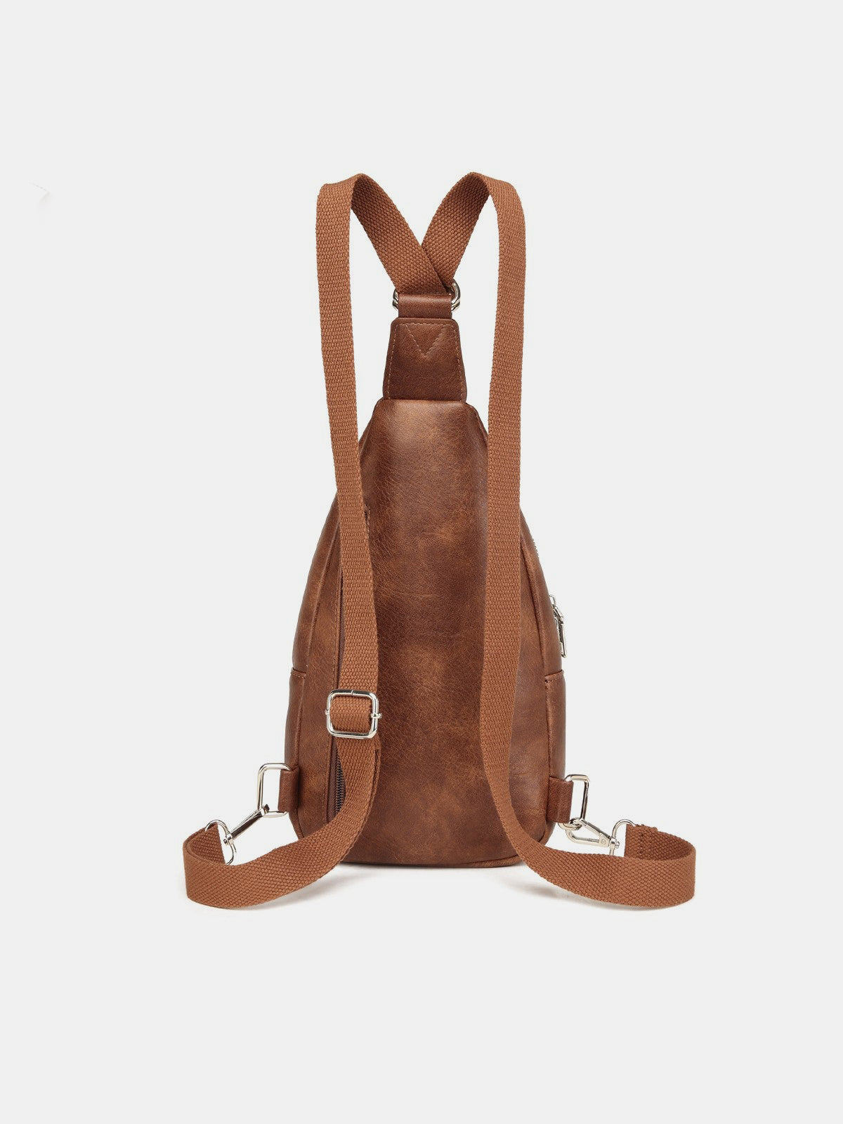 PU leren crossbody tas met twee afneembare banden